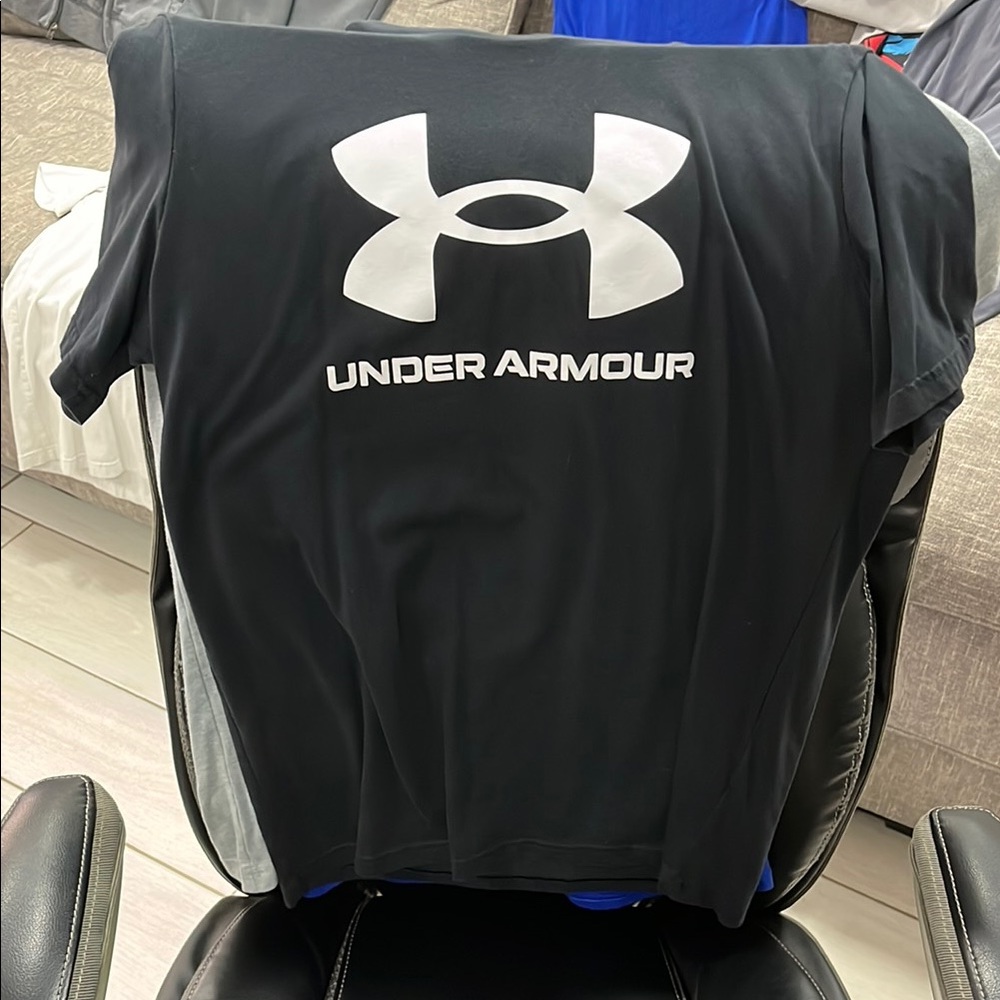 Under Armour Classic Black Tee with White Logo